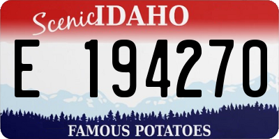 ID license plate E194270