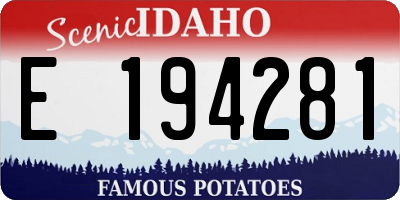 ID license plate E194281