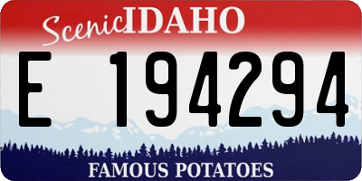 ID license plate E194294