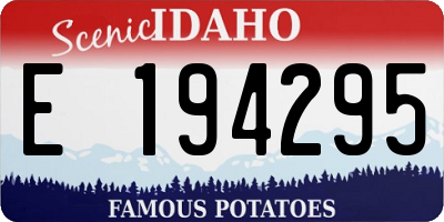ID license plate E194295