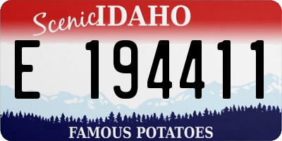 ID license plate E194411