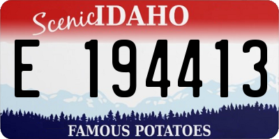 ID license plate E194413