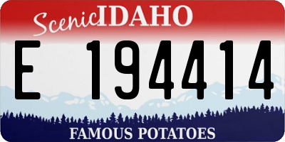 ID license plate E194414