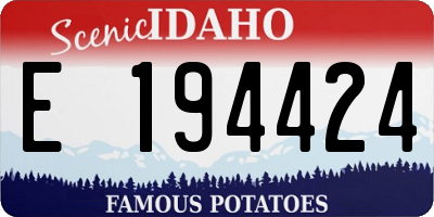 ID license plate E194424