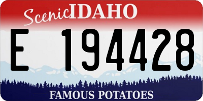 ID license plate E194428