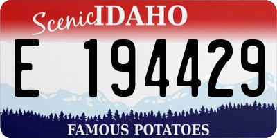 ID license plate E194429