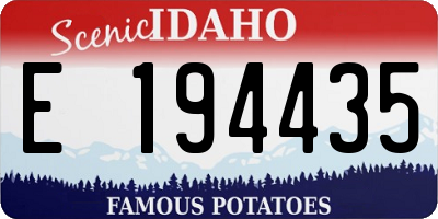 ID license plate E194435
