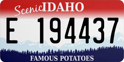 ID license plate E194437