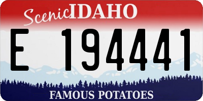 ID license plate E194441