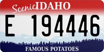 ID license plate E194446