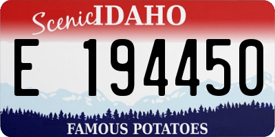 ID license plate E194450