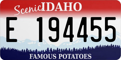 ID license plate E194455