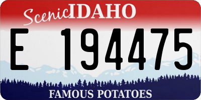 ID license plate E194475