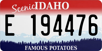 ID license plate E194476