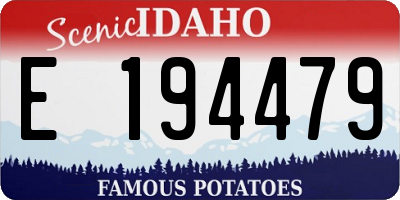 ID license plate E194479