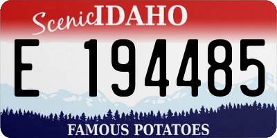 ID license plate E194485