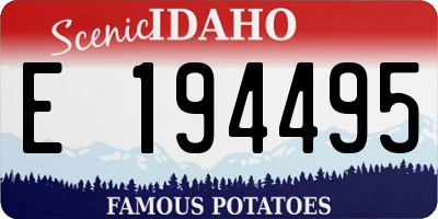ID license plate E194495