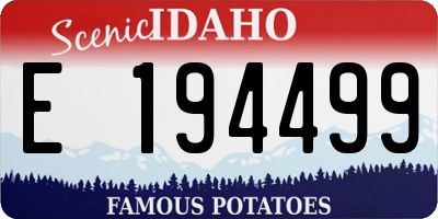 ID license plate E194499