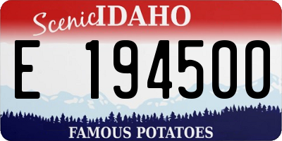 ID license plate E194500