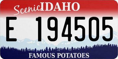 ID license plate E194505