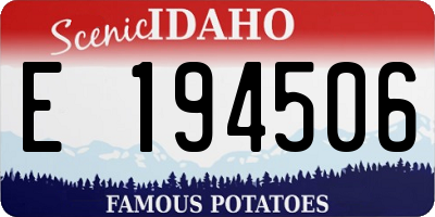 ID license plate E194506