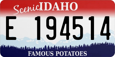 ID license plate E194514