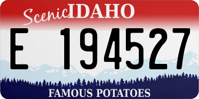 ID license plate E194527
