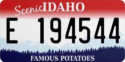 ID license plate E194544