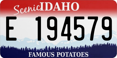 ID license plate E194579