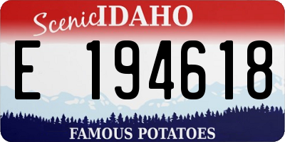ID license plate E194618