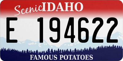 ID license plate E194622