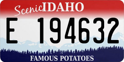 ID license plate E194632