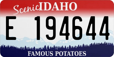 ID license plate E194644
