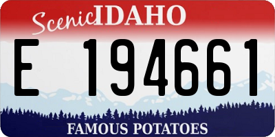 ID license plate E194661