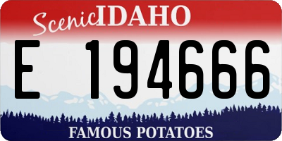 ID license plate E194666