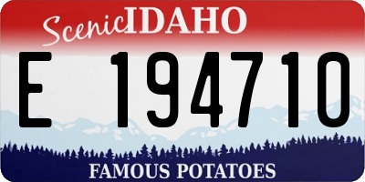 ID license plate E194710
