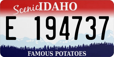 ID license plate E194737