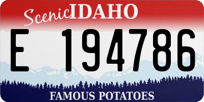 ID license plate E194786