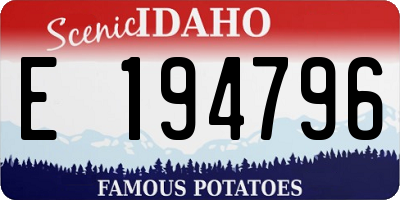 ID license plate E194796