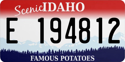 ID license plate E194812