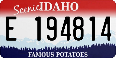 ID license plate E194814