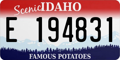 ID license plate E194831