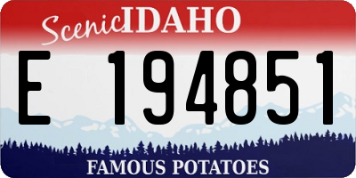 ID license plate E194851