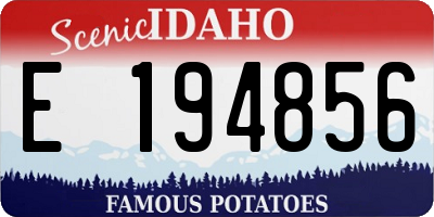 ID license plate E194856