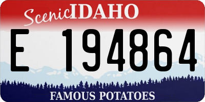 ID license plate E194864
