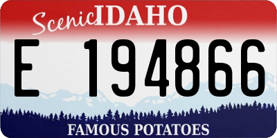 ID license plate E194866