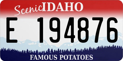 ID license plate E194876