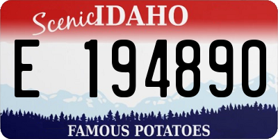 ID license plate E194890