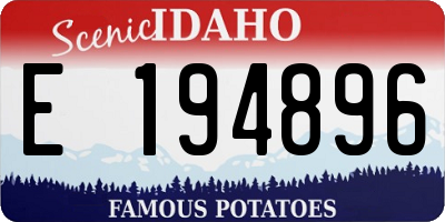 ID license plate E194896