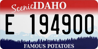 ID license plate E194900